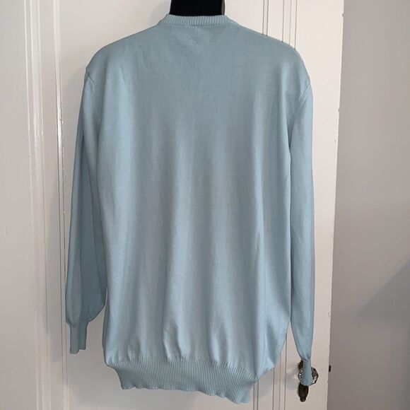 T. Harris London mint green cotton sweater - Picture 7 of 9